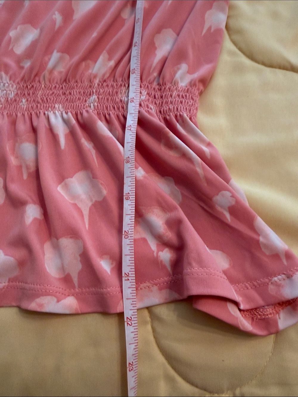 Simply Vera Vera Wang Coral Blouse with Cream Floral Print - Picture 5 of 6
